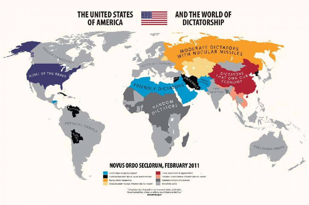 Карта мира глазами сша